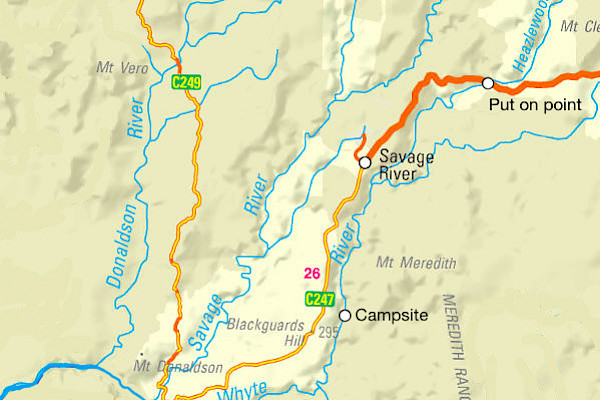 Map of the river route