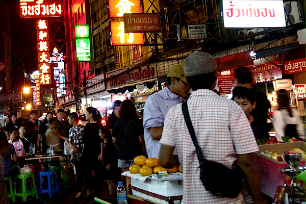 Crowded street in Chinatown, Bangkok