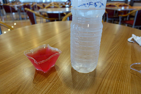 Jelly and bottled water